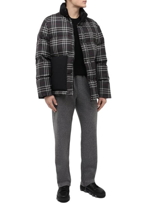 Burberry Checked Wool Down Padding Grey