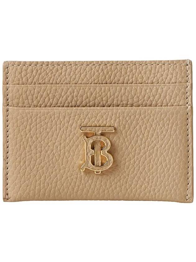 Burberry TB Grainy Leather Card Wallet Haute Beige