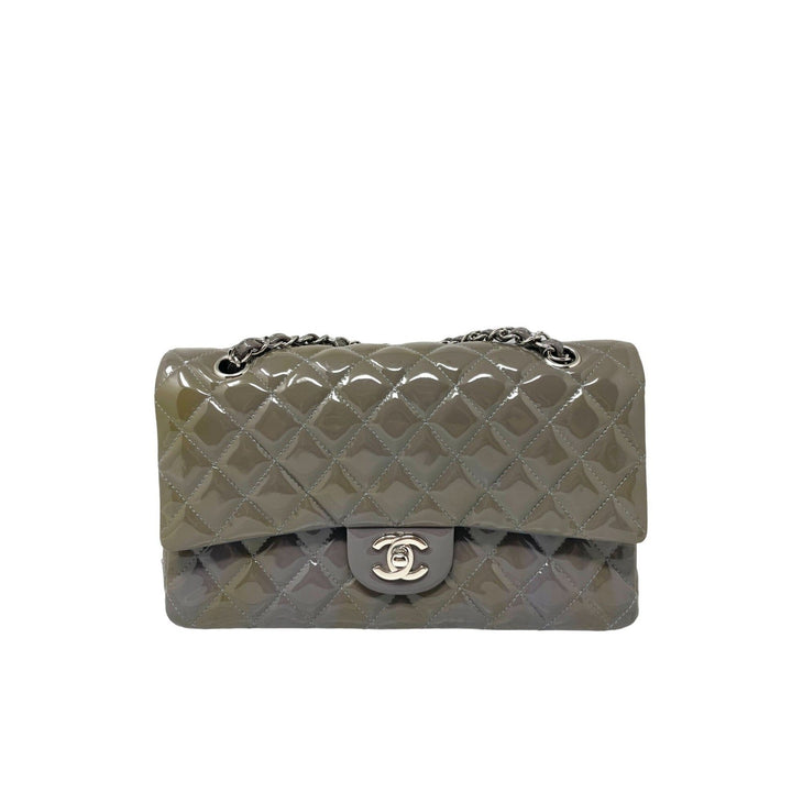 Top Quality Chanel Top Quality Chanel Classic Patent Medium Double New Bag - Grey