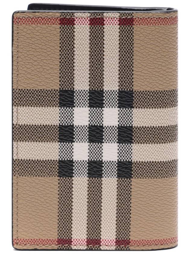 Burberry Vintage Check Folding Card Wallet Beige