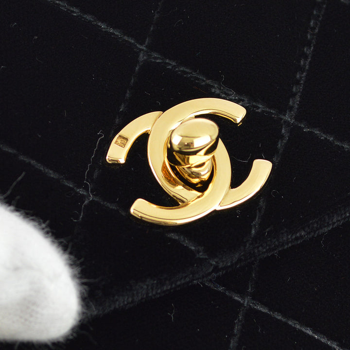 Top Quality Chanel Black Velvet Belt Bum Bag