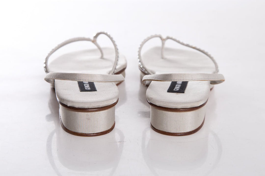 Giorgio Armani Gray Sandals SZ 36