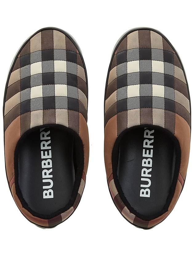 Burberry House Check Flat Slippers Brown
