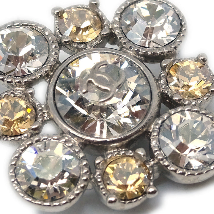Top Quality Chanel Dangle Pierced Earrings Rhinestone Silver A12V
