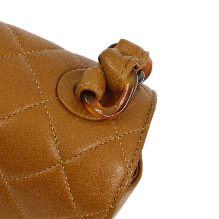 Top Quality Chanel Brown Lambskin Medium Single Flap Shoulder Bag