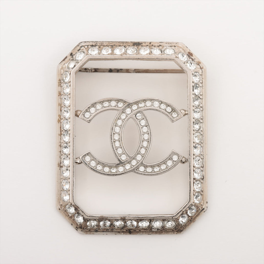 Top Quality Chanel Coco B18P Brochure GP Rhinestone Silver