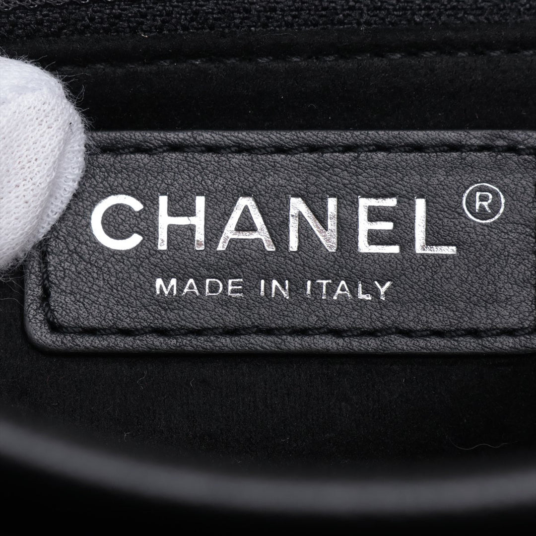 Top Quality Chanel Deauville Caviar S 2WAY Handbag Black Silver G  25th