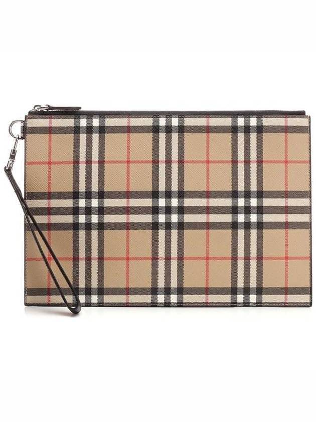 Burberry Vintage Check Clutch Bag Beige