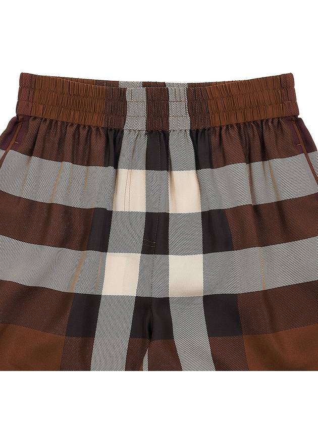 Burberry Tawney Check Silk Shorts Brown
