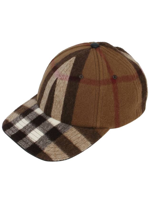 Burberry House Check Wool Ball Cap Brown