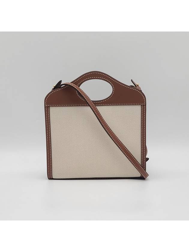 Burberry Pocket Logo Canvas Cross Bag Brown