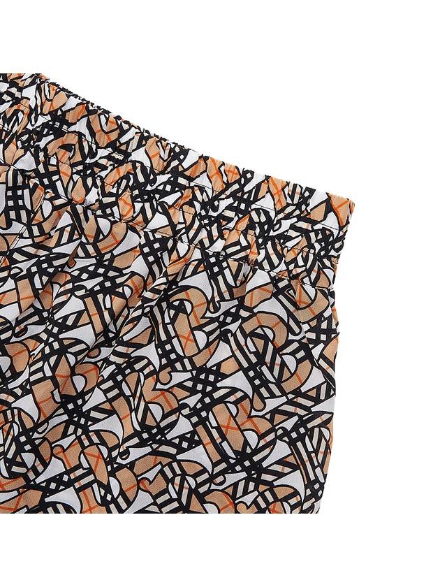 Burberry Tawney Monogram Logo Print Silk Shorts