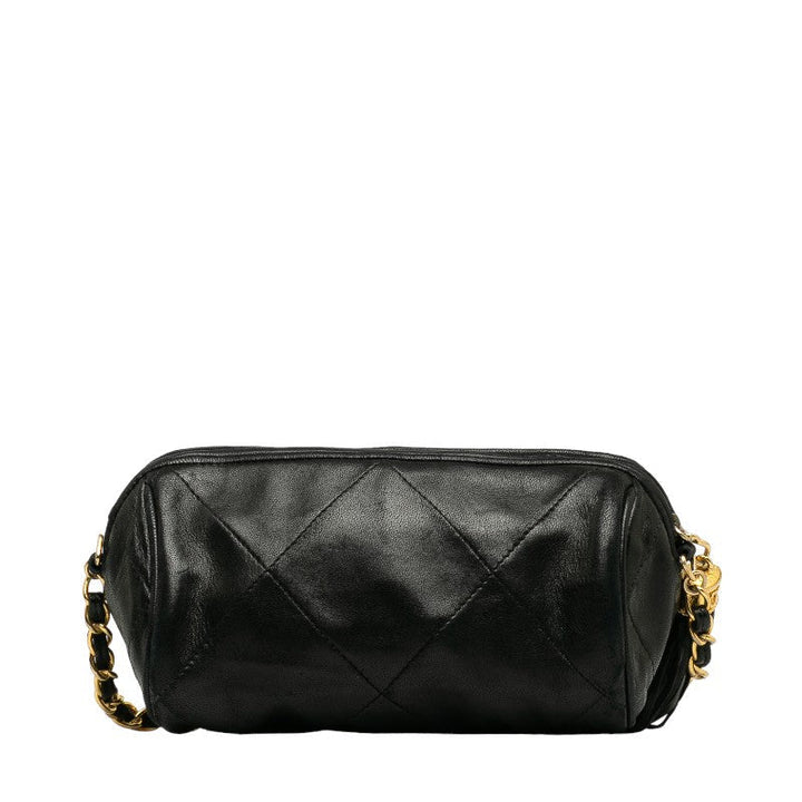 Top Quality Chanel Matrases Cocomark Tassel Mini Chain houlder Bag Black   CHANEL