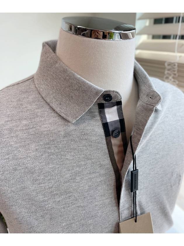 Burberry Men's Wheeler Short Sleeve Polo Shirt Grey