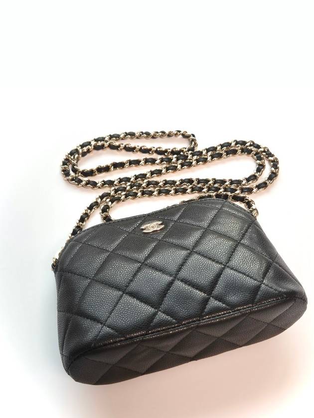 CC Logo Mini Pouch Cross Bag Black Chanel