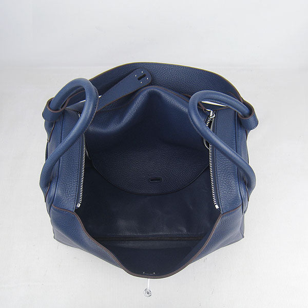 Hermes Lindy 6208 Ladies Lambskin Blue Handbag