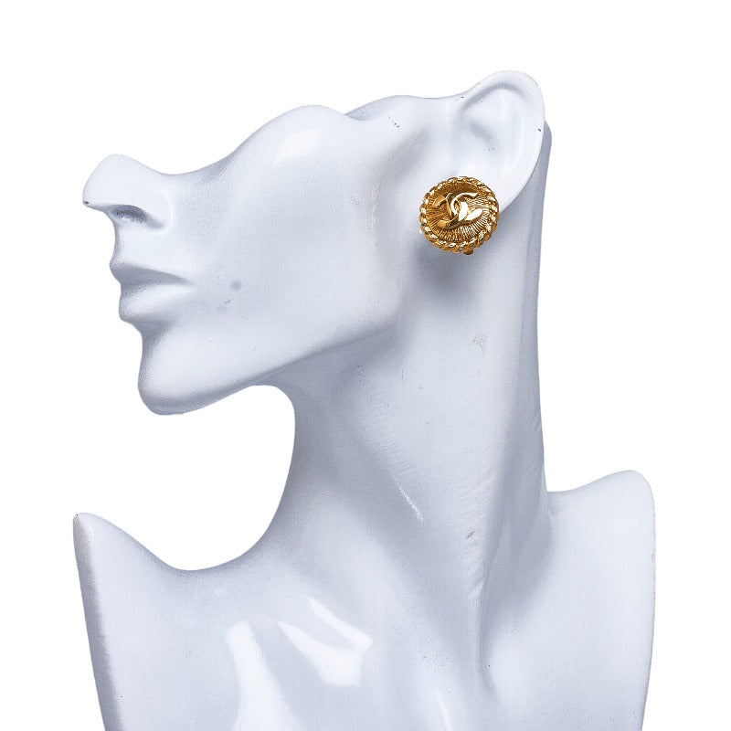 Top Quality Chanel Cocomark Chain Motif Earrings Gold  Ladies Chanel