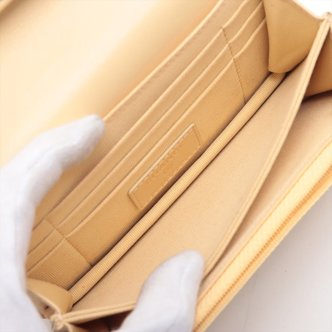 Top Quality Chanel Matrasse  Chain Wallet Beige Gold  32rd