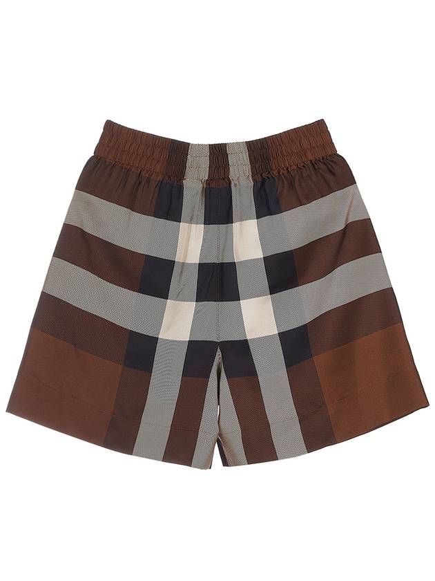 Burberry Tawney Check Silk Shorts Brown