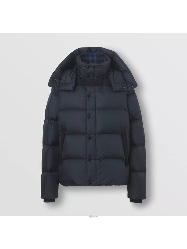 Burberry Detachable Sleeve Hooded Padding Navy