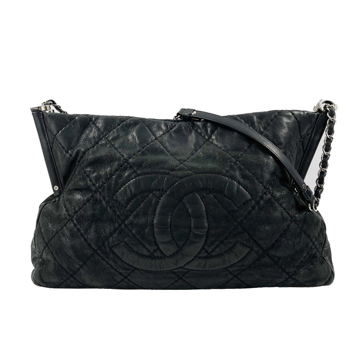 Chanel - Sea Hit CC Iridescent Calfskin Medium Black Shoulder Bag