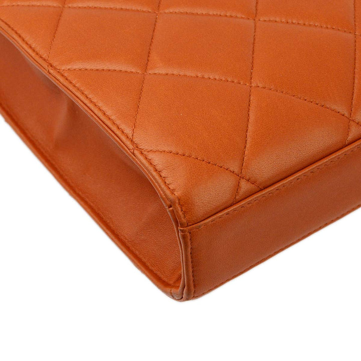 Top Quality Chanel Orange Lambskin Briefcase Business Handbag