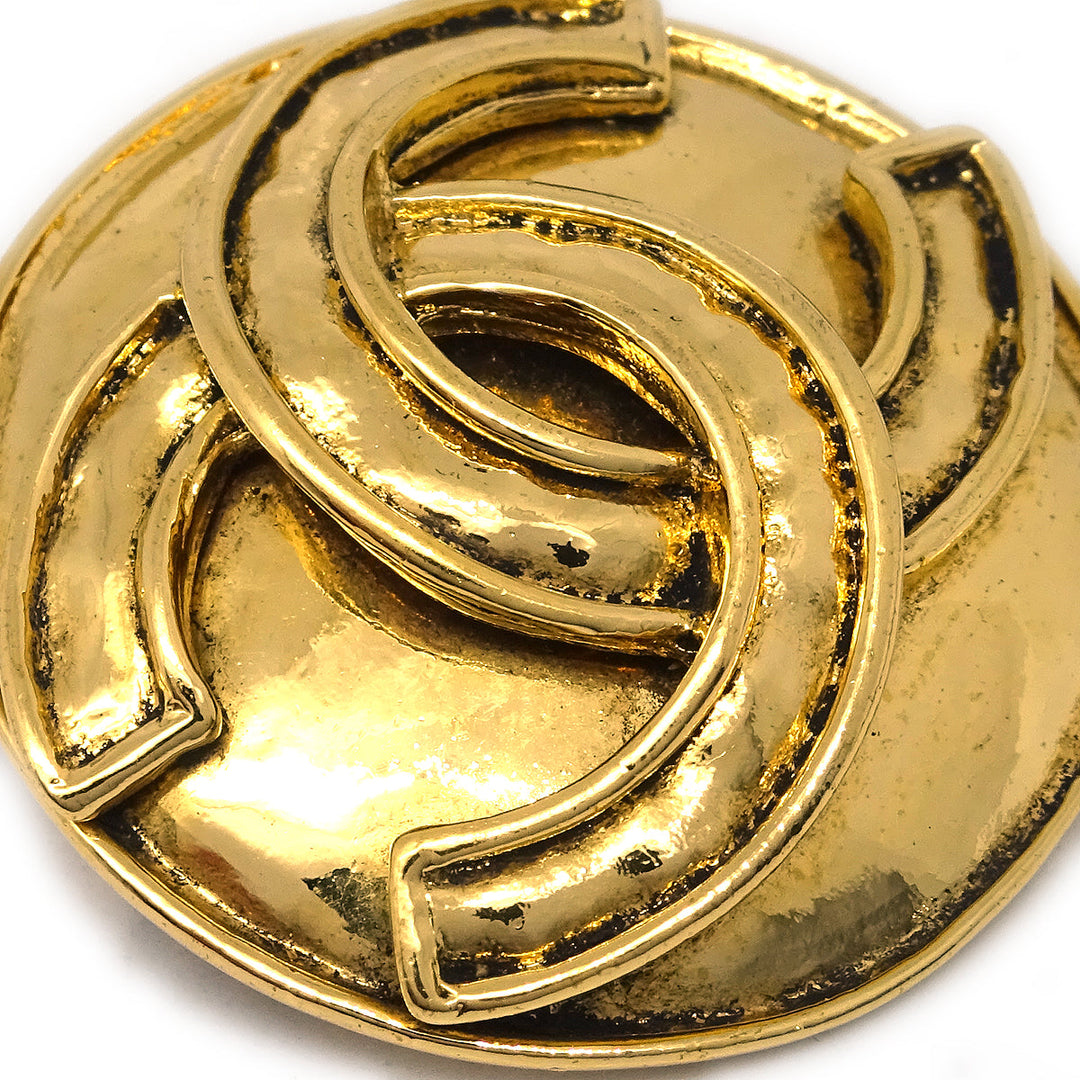Top Quality Chanel Medallion Brooch Pin Gold 94P