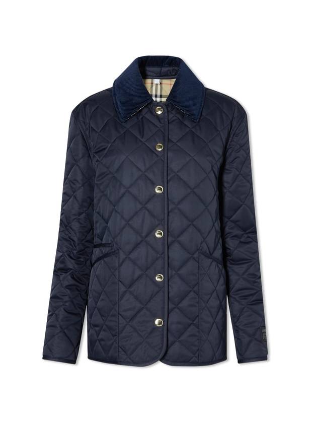 Burberry Corduroy Diamond Quilted Jacket Blue