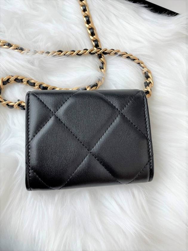 19 Chain Flap Mini Bag Black Chanel