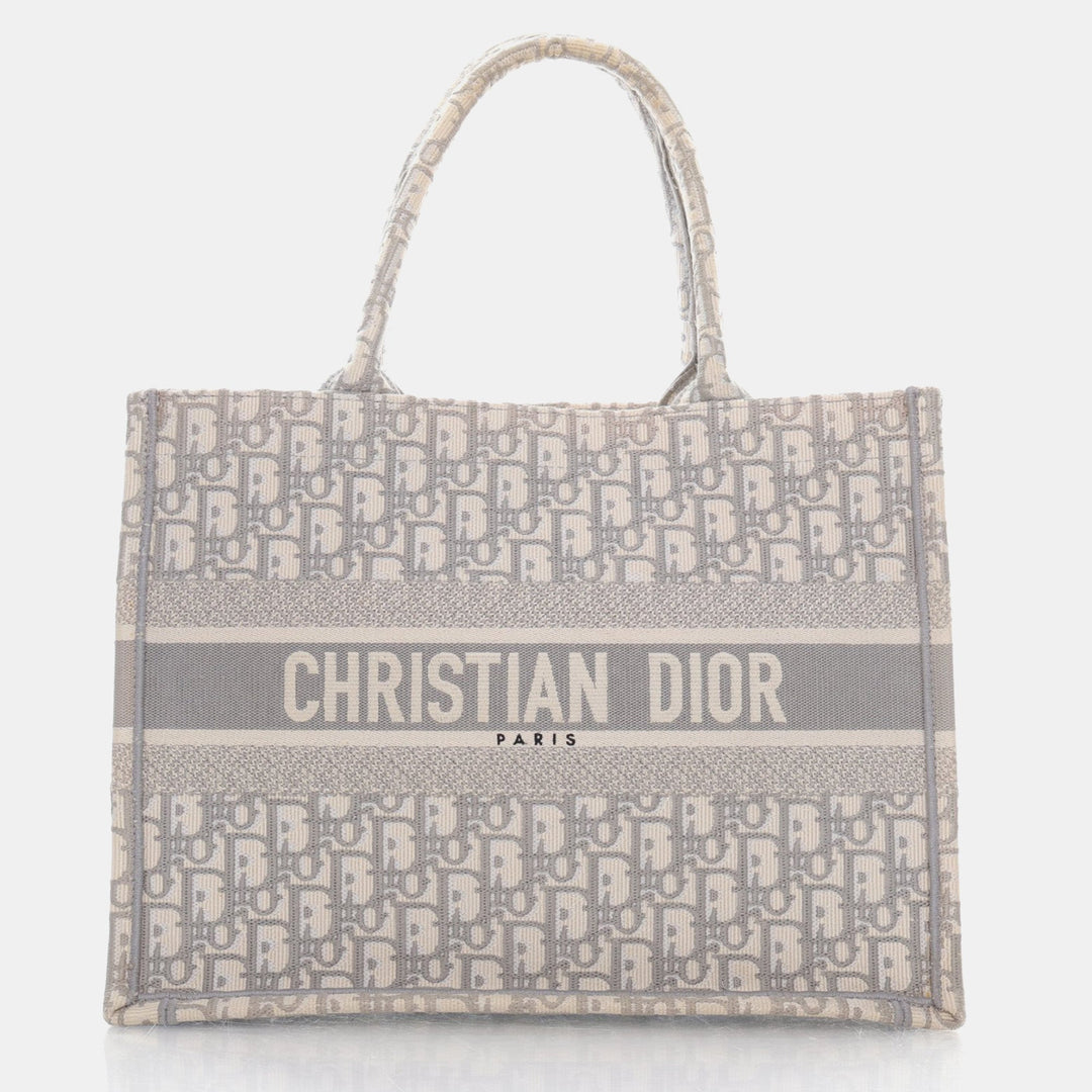 Top quality Dior Grey Oblique Canvas Medium Book Tote Bag