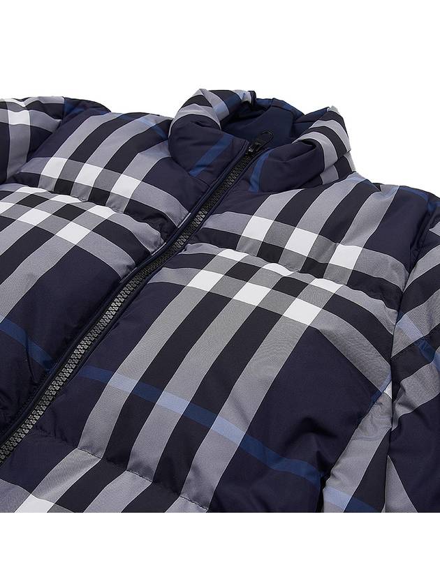 Burberry Check Crop Padding Night Blue