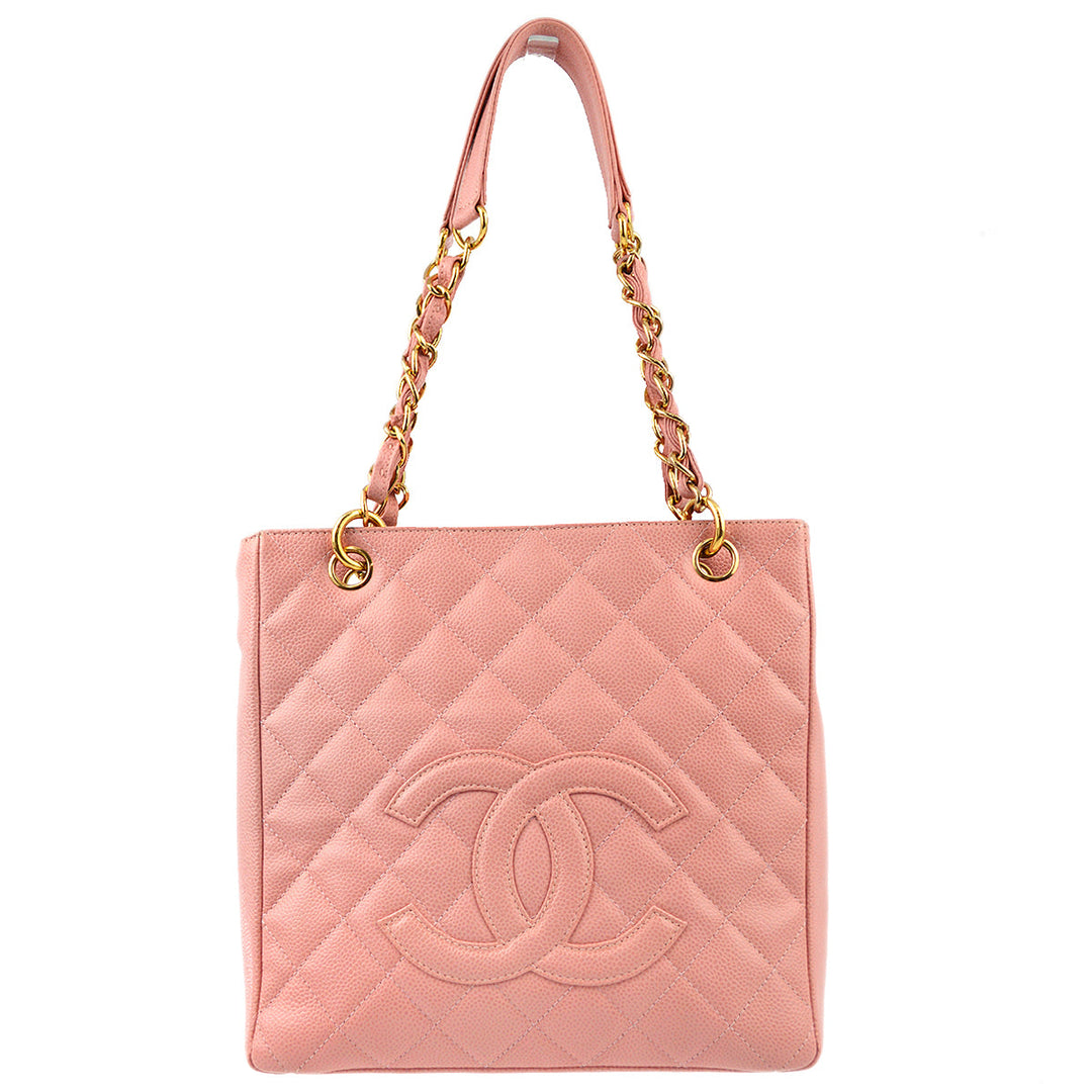 Top Quality Chanel Pink Caviar Petite Shopping Tote PST Tote Bag