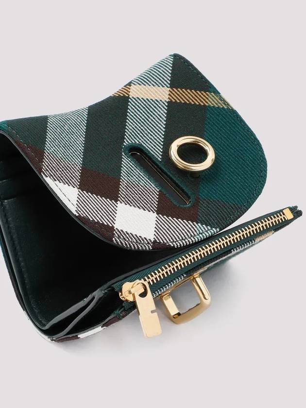 Burberry Rocking Horse Check Half Wallet Green