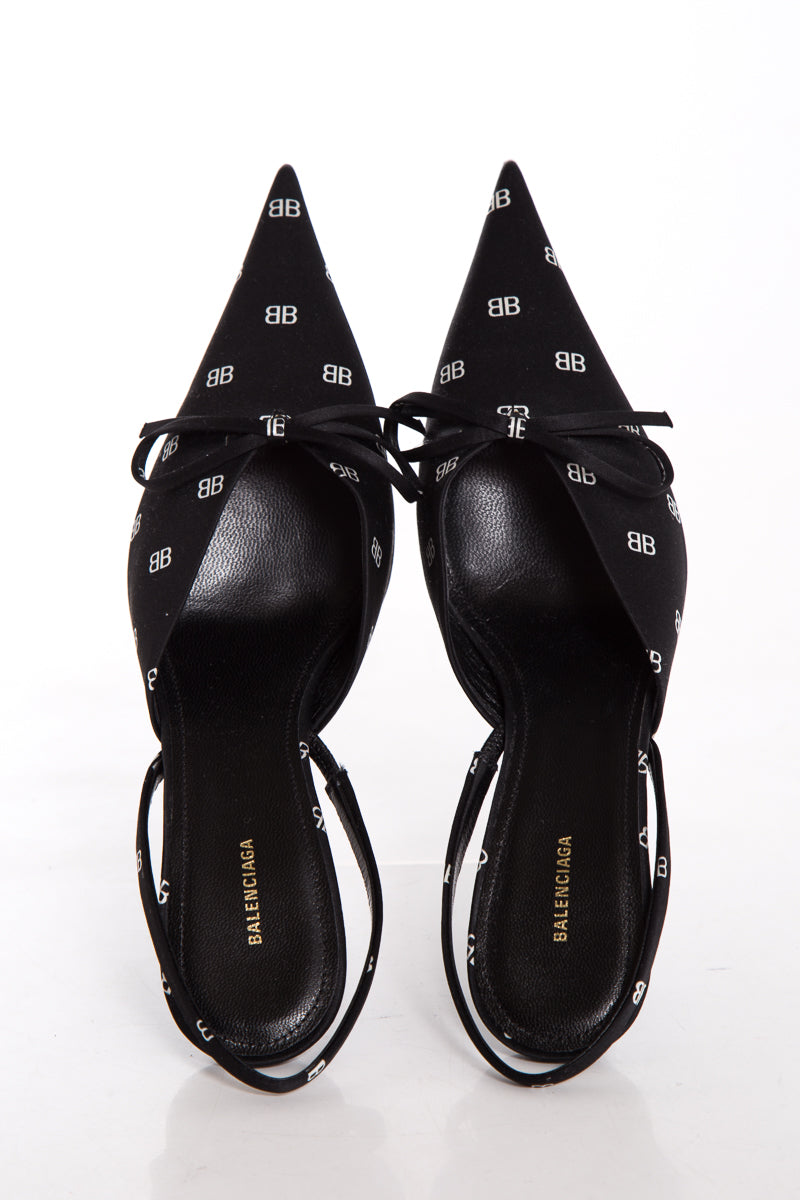 Balenciaga Black Slingback Heels SZ 36