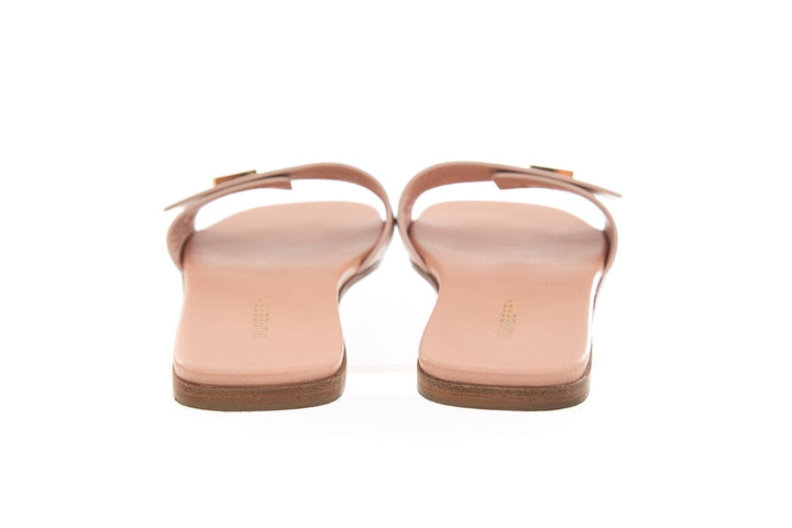 Burberry Sloane Pink Leather Slides SZ 38.5