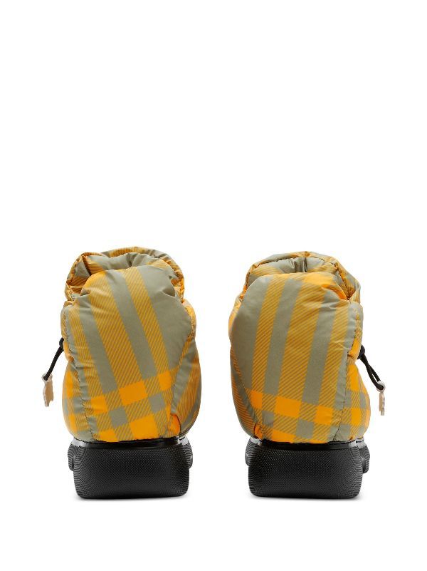 Burberry Check Pillow Padded Ankle Boots Neutrals