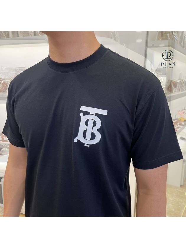 Burberry Monogram Motif Cotton Oversized Short Sleeve T-Shirt Black