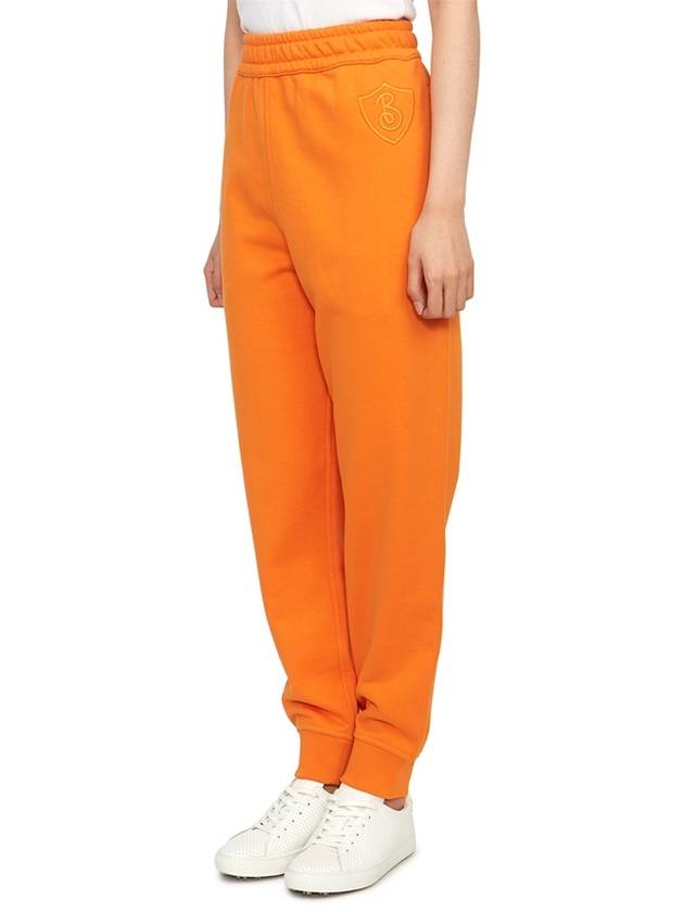 Burberry Logo Patch Cotton Track Pants Orange