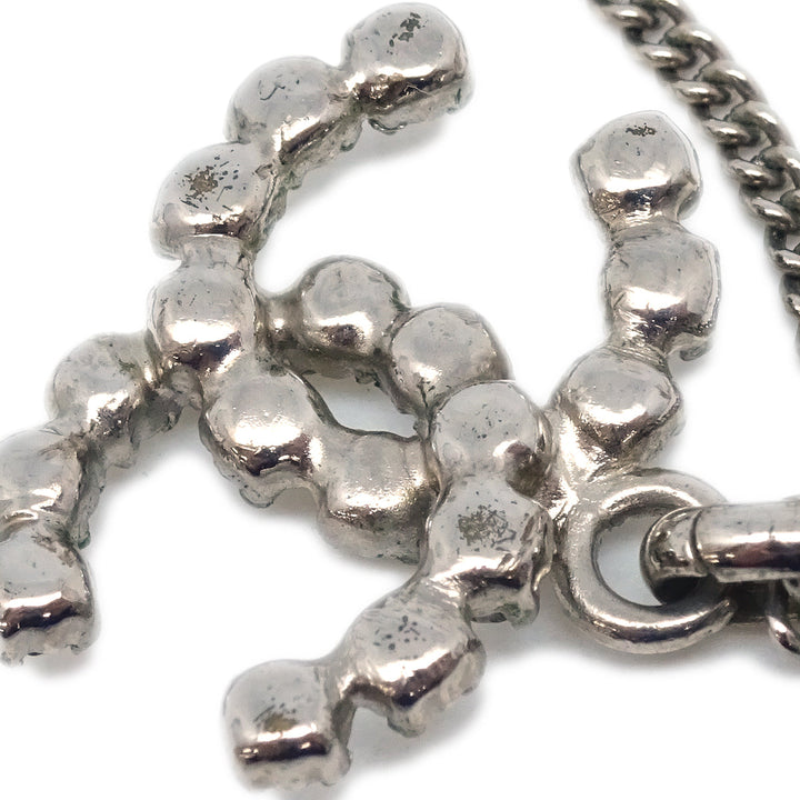 Top Quality Chanel Silver Necklace Pendant Rhinestone 05V