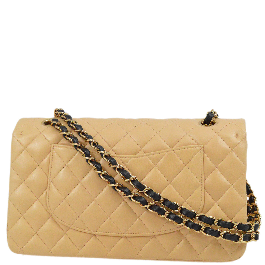 Top Quality Chanel Black Lambskin Medium Classic Double Flap Shoulder Bag