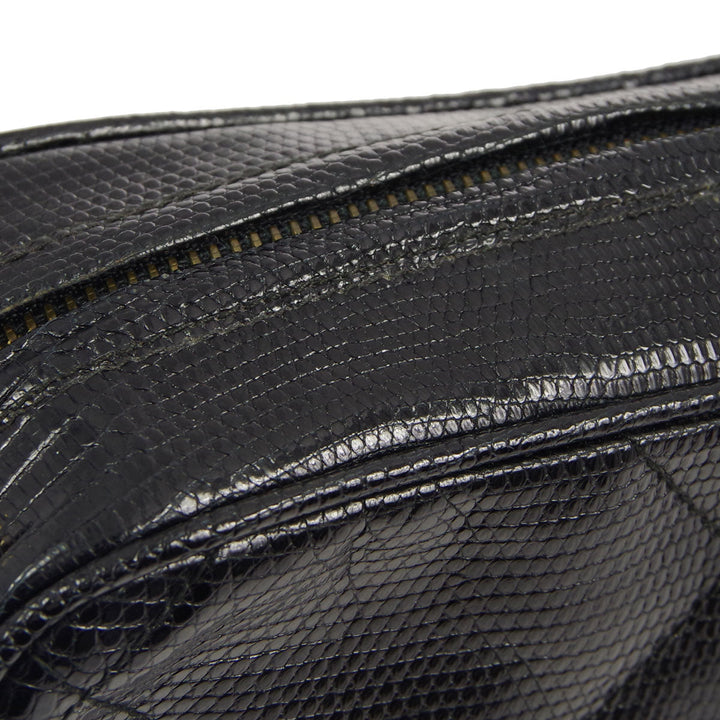 Top Quality Chanel * 1986-1988 Black Lizard Mini Camera Bag