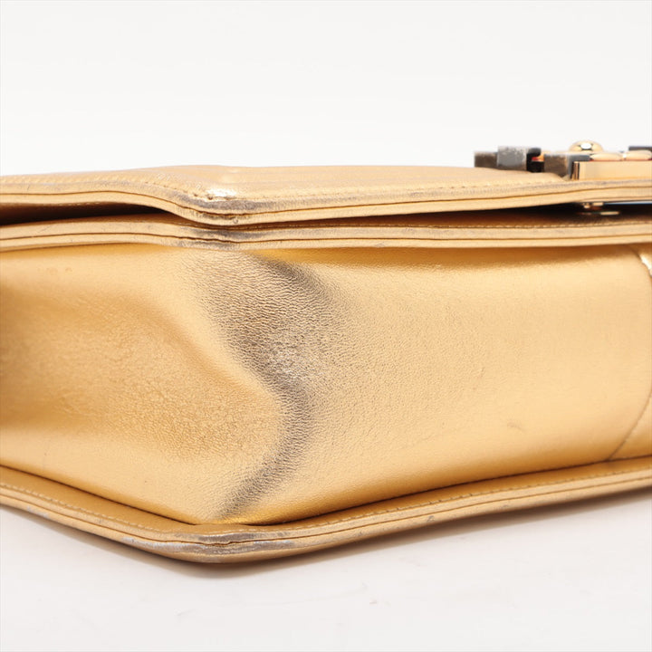 Top Quality Chanel Boy Top Quality Chanel 28   Chain Shoulder Bag Gold Gold  18 A92193
