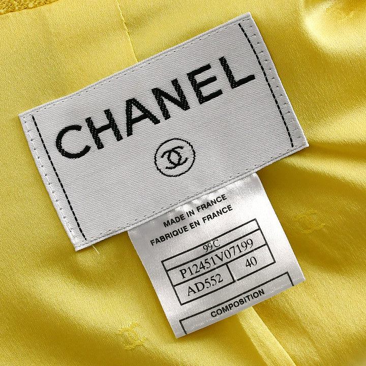 Top Quality Chanel Single Breasted Jacket Yellow 99C #40
