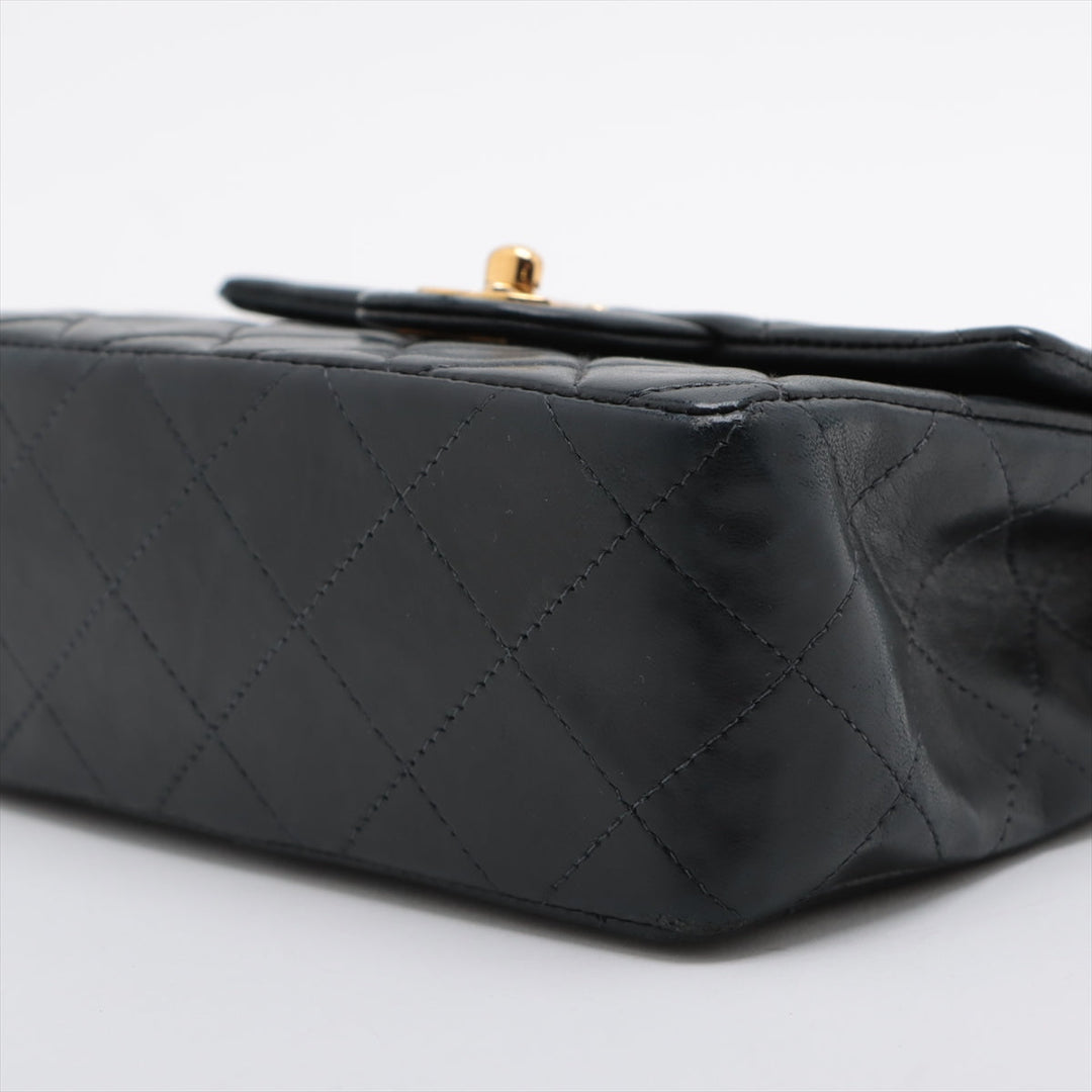 Top Quality Chanel Mini Matrasse  Single Flap Single Chain Bag Navy G  6th