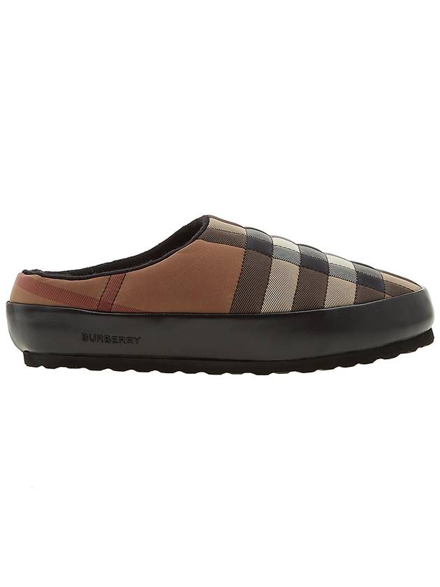 Burberry House Check Flat Slippers Brown