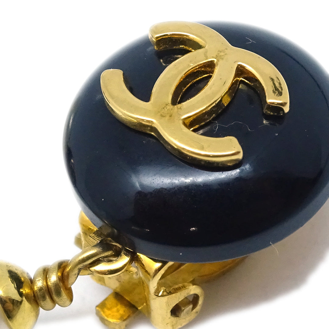 Top Quality Chanel Dangle Earrings Clip-On Gold 96P