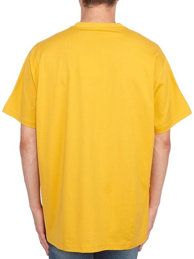 Burberry Men's Logo Print Cotton Short Sleeve T-Shirt Yellow
