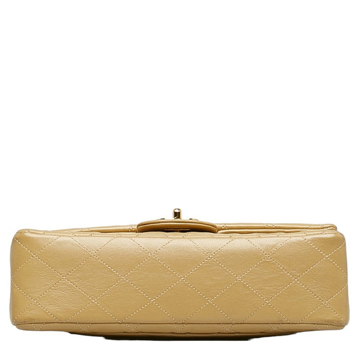 Top Quality Chanel Matrace 23 Cocomark Double Flap Gold  Chain houlder Bag Beige   CHANEL