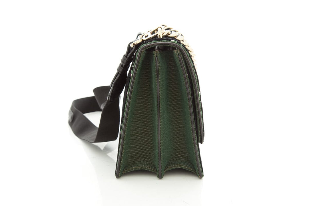 Top quality Diorama Green & Pink Velvet Oblique Handbag