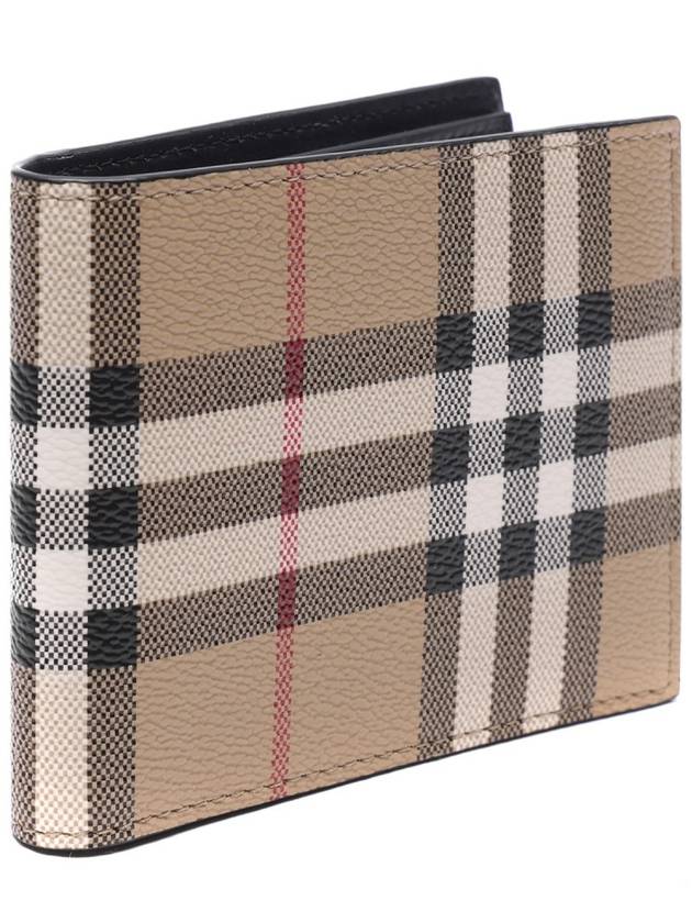 Burberry Men's Vintage Check Pattern Half Wallet Brown